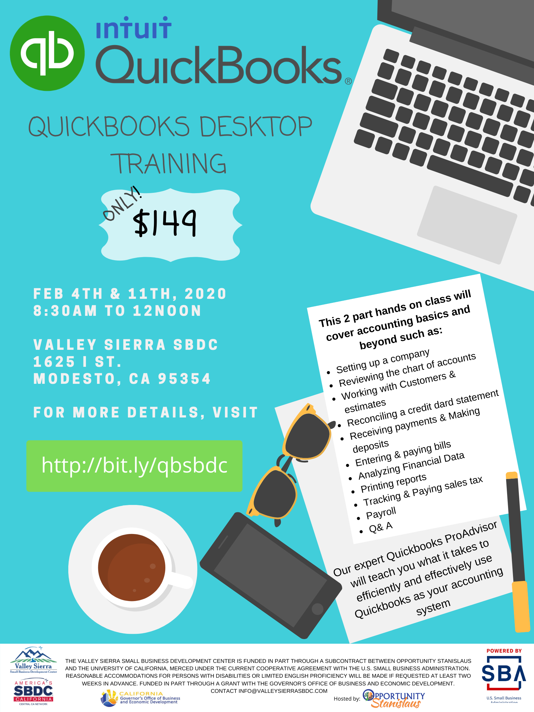 Flier for Quickbooks Desktop Training Class