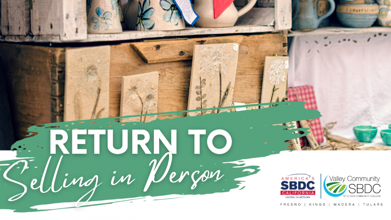 The thumbnail for the webinar "Return to Selling in Person"
