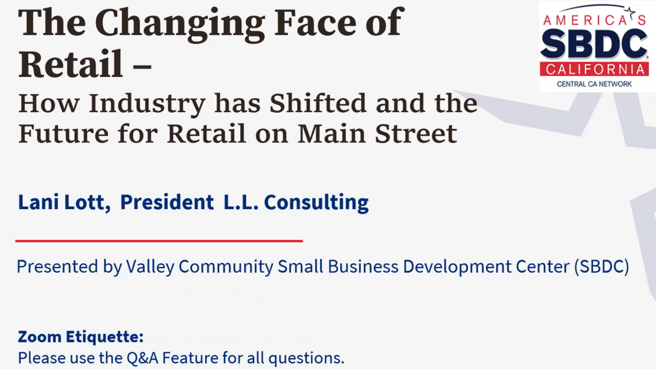 The thumbnail for the webinar "The Changing Face of Retail"